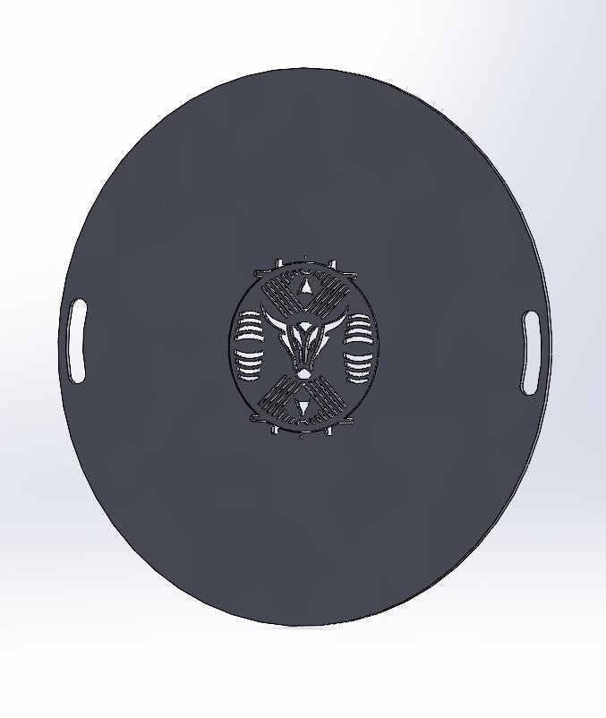 Komplett Set Fass (Originallack) mit 800er Plancha / Grillplatte