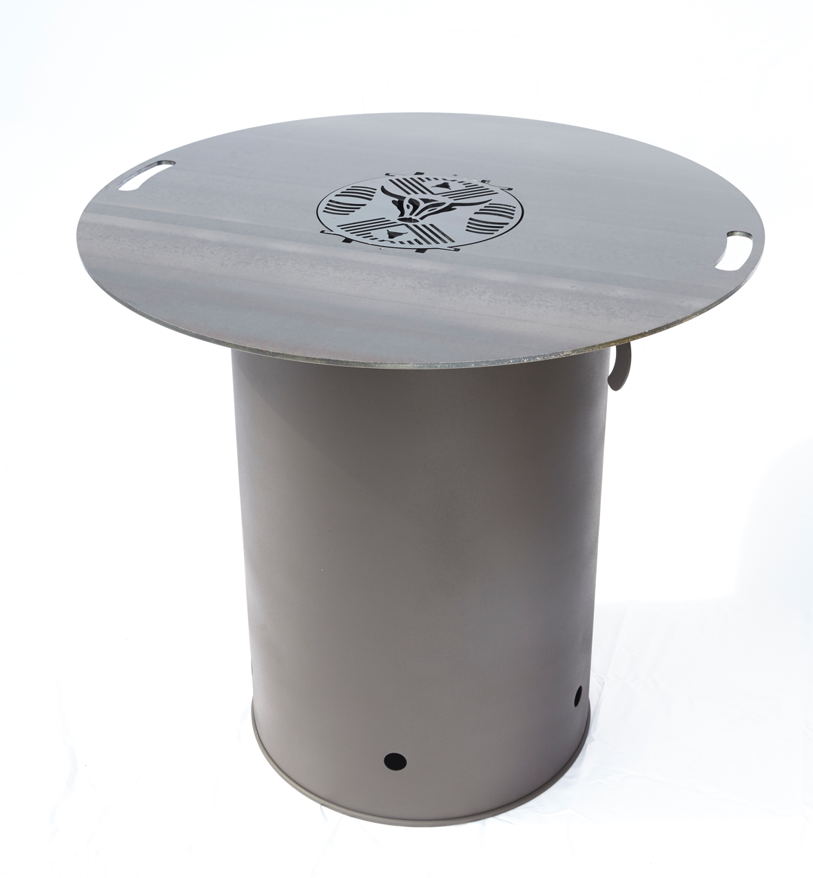 Komplett Set Thermolackfass mit 1000er Plancha / Grillplatte