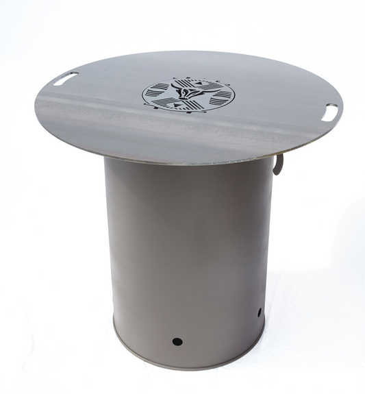 Komplett Set Thermolackfass mit 1000er Plancha / Grillplatte