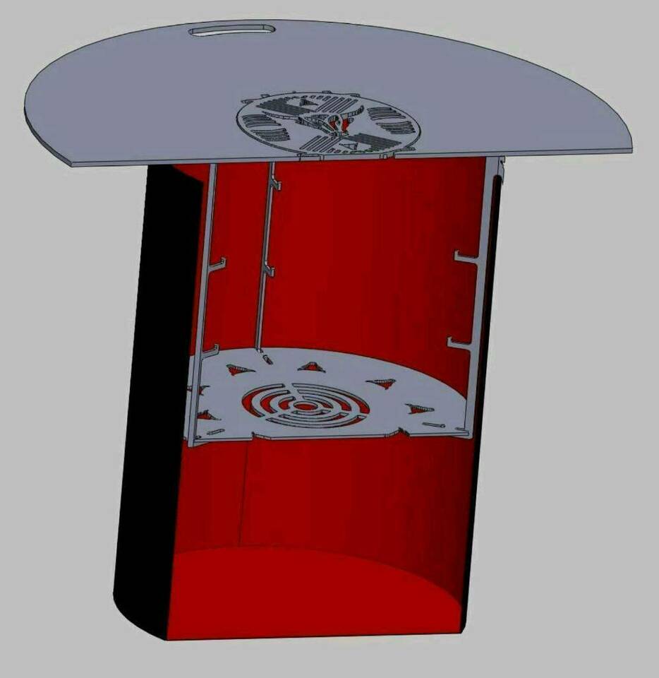 Komplett Set Thermolackfass mit 800er Plancha / Grillplatte